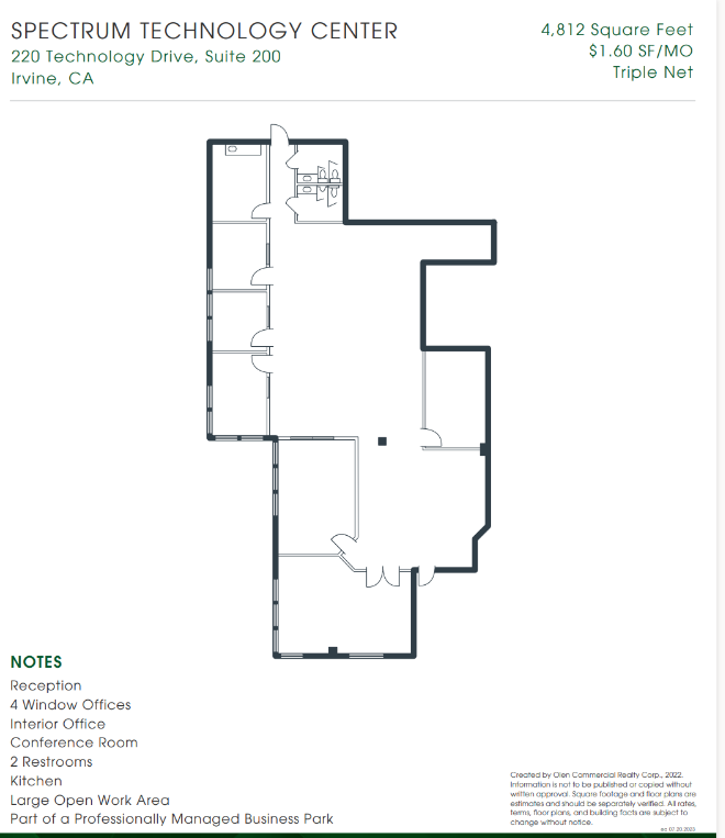 220 Technology Dr, Irvine, CA for lease Floor Plan- Image 1 of 1