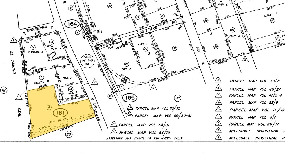 1720 El Camino Real, Burlingame, CA for lease - Plat Map - Image 2 of 5