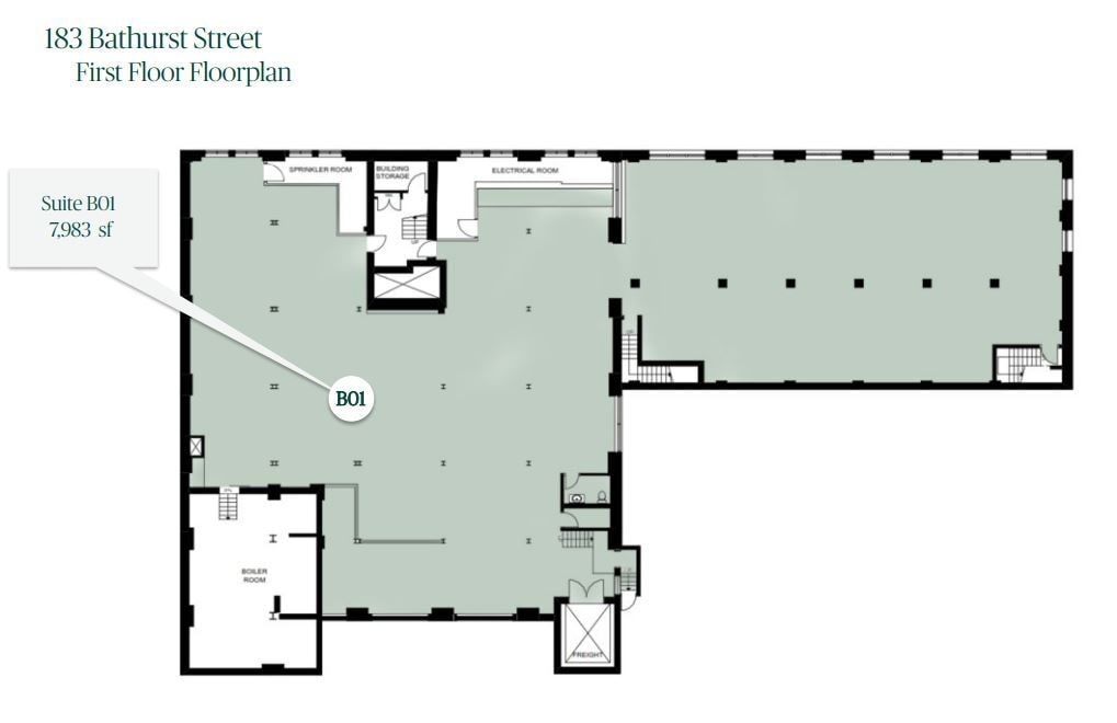 183 Bathurst St, Toronto, ON for lease Floor Plan- Image 1 of 1
