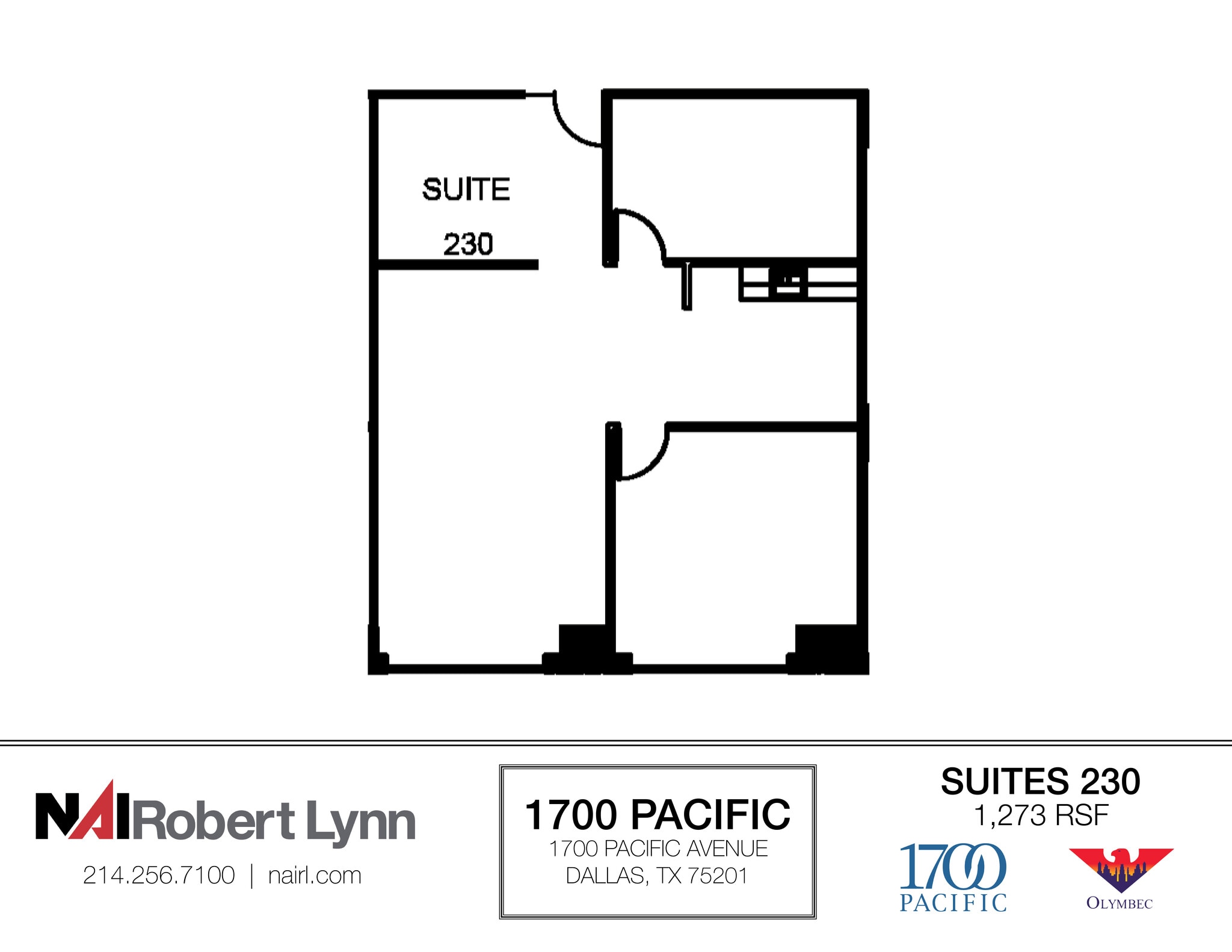 1700 Pacific Ave, Dallas, TX à louer Plan d’étage- Image 1 de 2