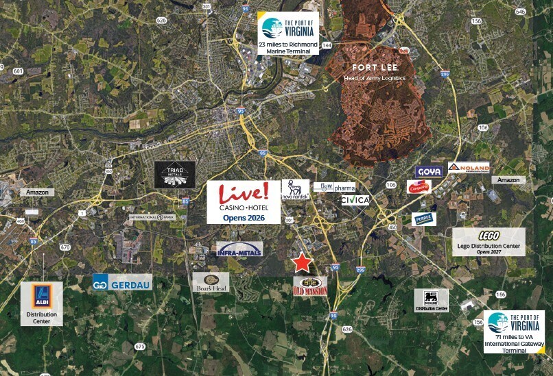 3706 S Crater Rd, Petersburg, VA à vendre - Aérien - Image 2 de 2