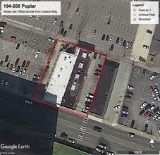194-200 Poplar Ave, Memphis, TN - Aerial  map view