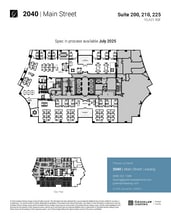 2040 Main St, Irvine, CA à louer Plan d’étage- Image 2 de 2