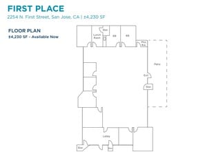 2270 N 1st St, San Jose, CA à louer Plan d’étage- Image 1 de 1