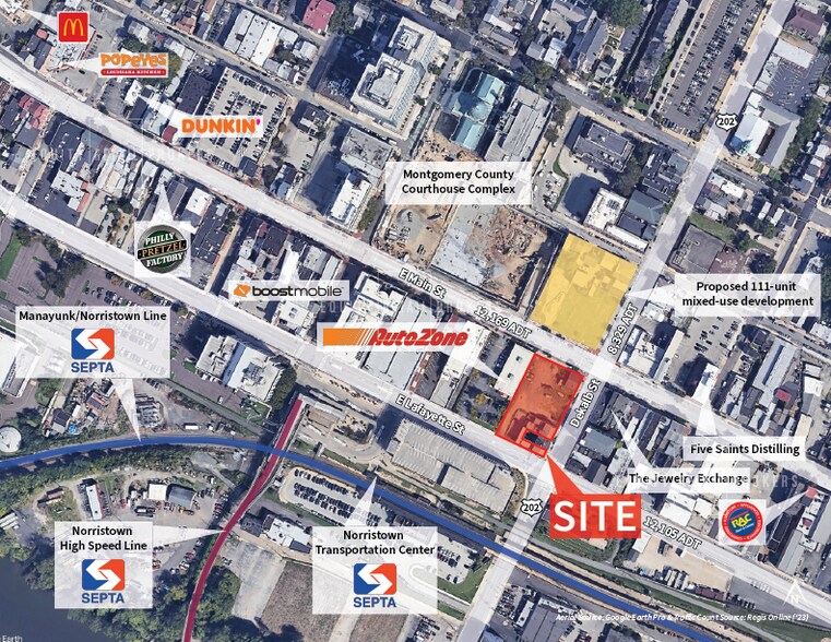 74 74-90 E Main St, Norristown, PA for lease - Aerial - Image 2 of 2