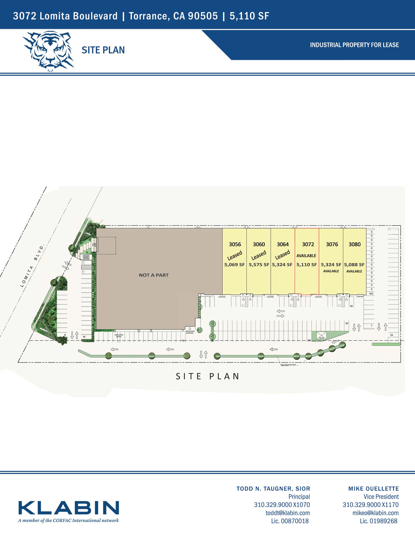 3040-3080 Lomita Blvd, Torrance, CA à louer Plan d’étage- Image 1 de 1