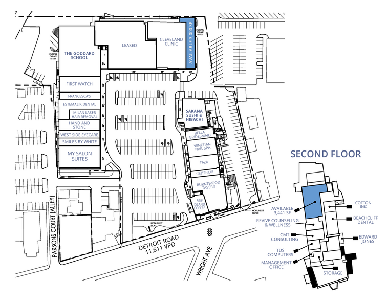 19300 Detroit Rd, Rocky River, OH à louer - Plan de site - Image 2 de 13