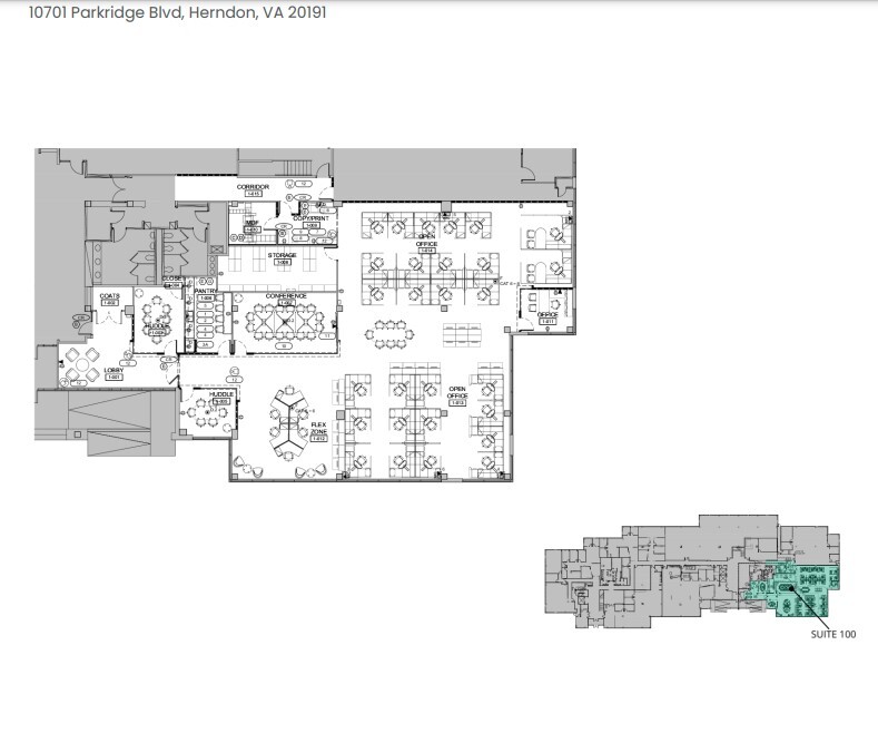 10701 Parkridge Blvd, Reston, VA à louer Plan d’étage- Image 1 de 1