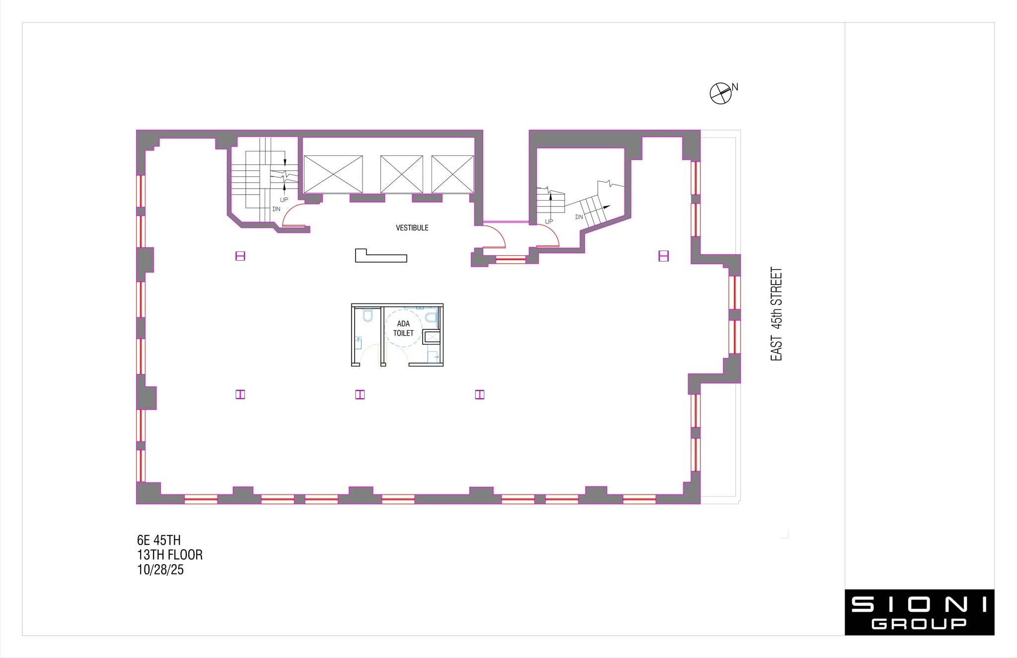 6 E 45th St, New York, NY à louer Plan de site- Image 1 de 8