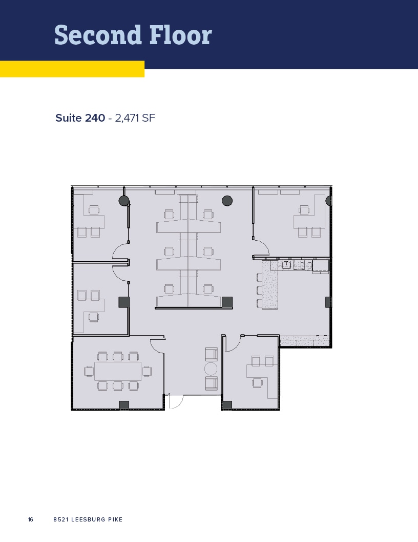 8521 Leesburg Pike, Vienna, VA à louer Plan d’étage- Image 1 de 1