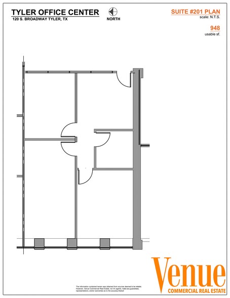 120 S Broadway Ave, Tyler, TX à louer - Plan d’étage - Image 2 de 11