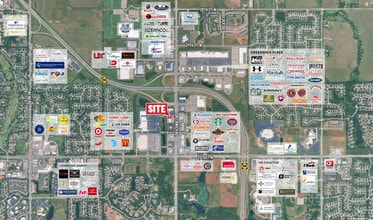 2413 N Greenwich Rd, Wichita, KS - Aérien Vue de la carte