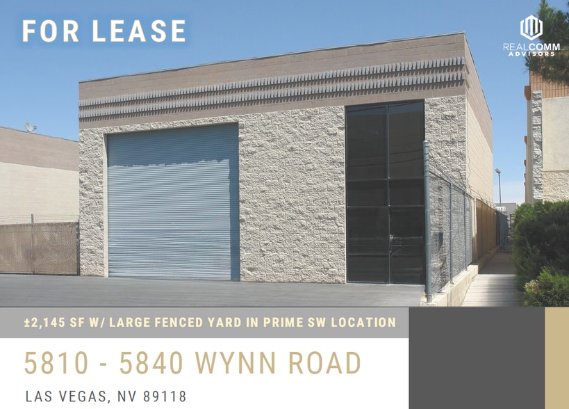 5830 Wynn Rd, Las Vegas, NV for lease - Building Photo - Image 1 of 3