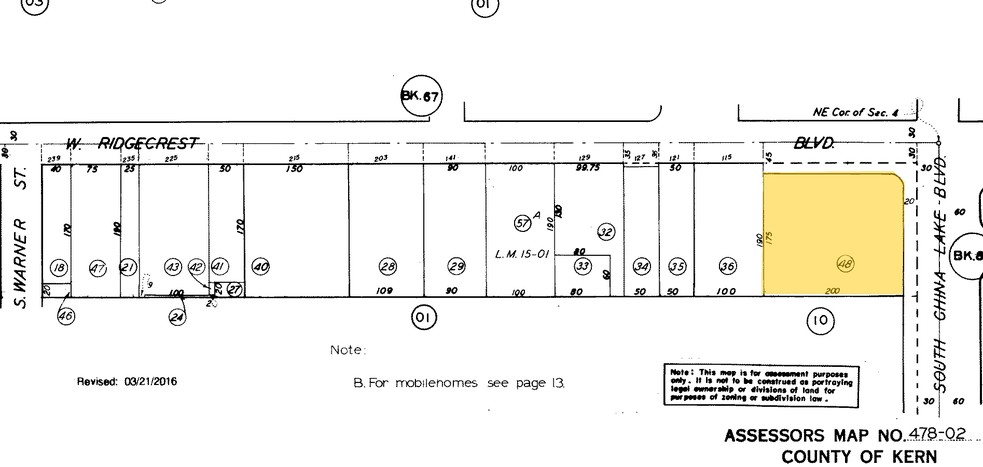 101 W Ridgecrest Blvd, Ridgecrest, CA for lease - Plat Map - Image 2 of 4