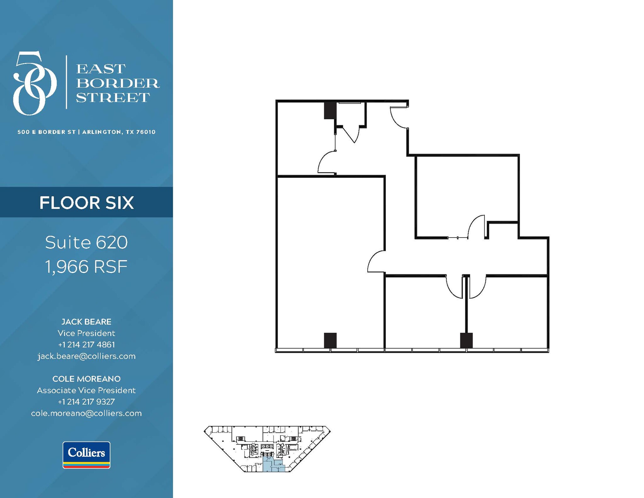 500 E Border St, Arlington, TX à louer Plan d’étage- Image 1 de 1