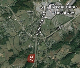 Highway 11E Hwy, Bluff City, TN - AERIAL map view