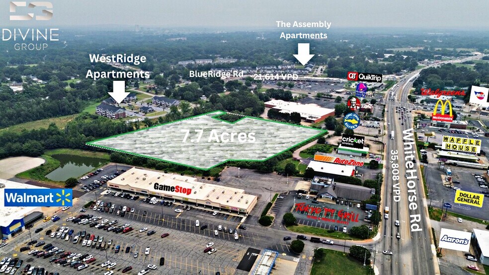 White Horse Rd Development Parcel, Greenville, SC à vendre - Photo du bâtiment - Image 2 de 5