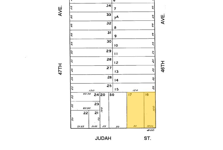 4114 Judah St, San Francisco, CA à louer - Plan cadastral - Image 2 de 58