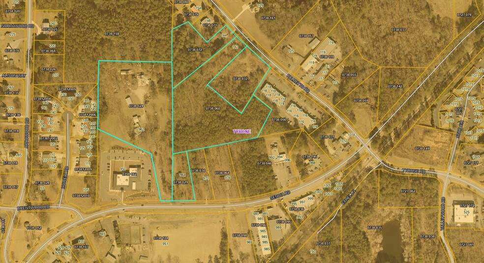 Tyrone Town Center Assemblage 17.4 AC portfolio of 1 properties for sale on LoopNet.ca - Aerial - Image 2 of 2