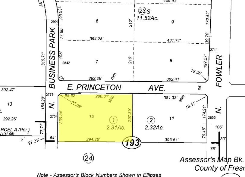 2754 Business Park Ave, Fresno, CA à louer - Plan cadastral - Image 2 de 5