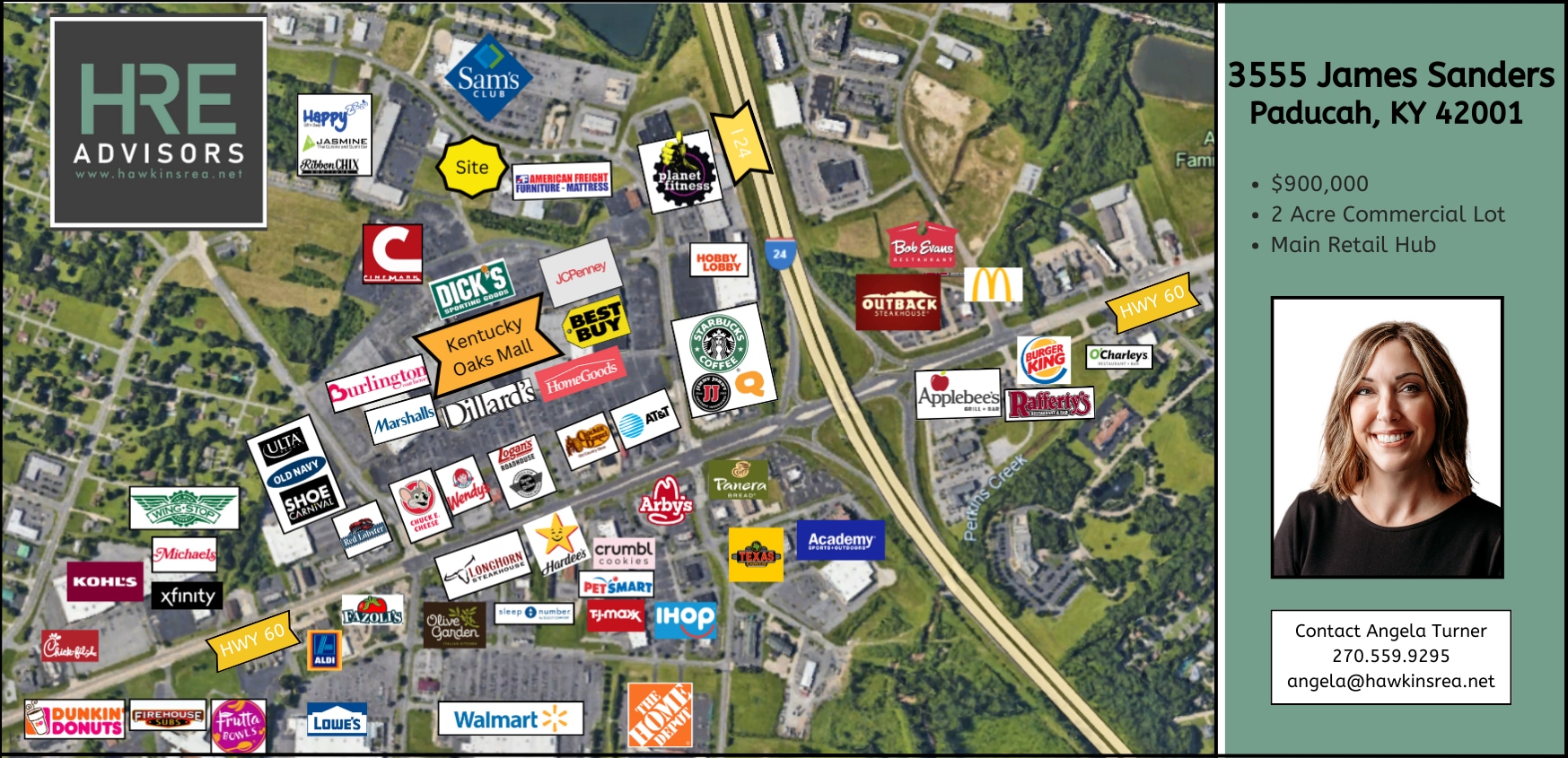 3555 James Sanders Blvd, Paducah, KY for sale Aerial- Image 1 of 17