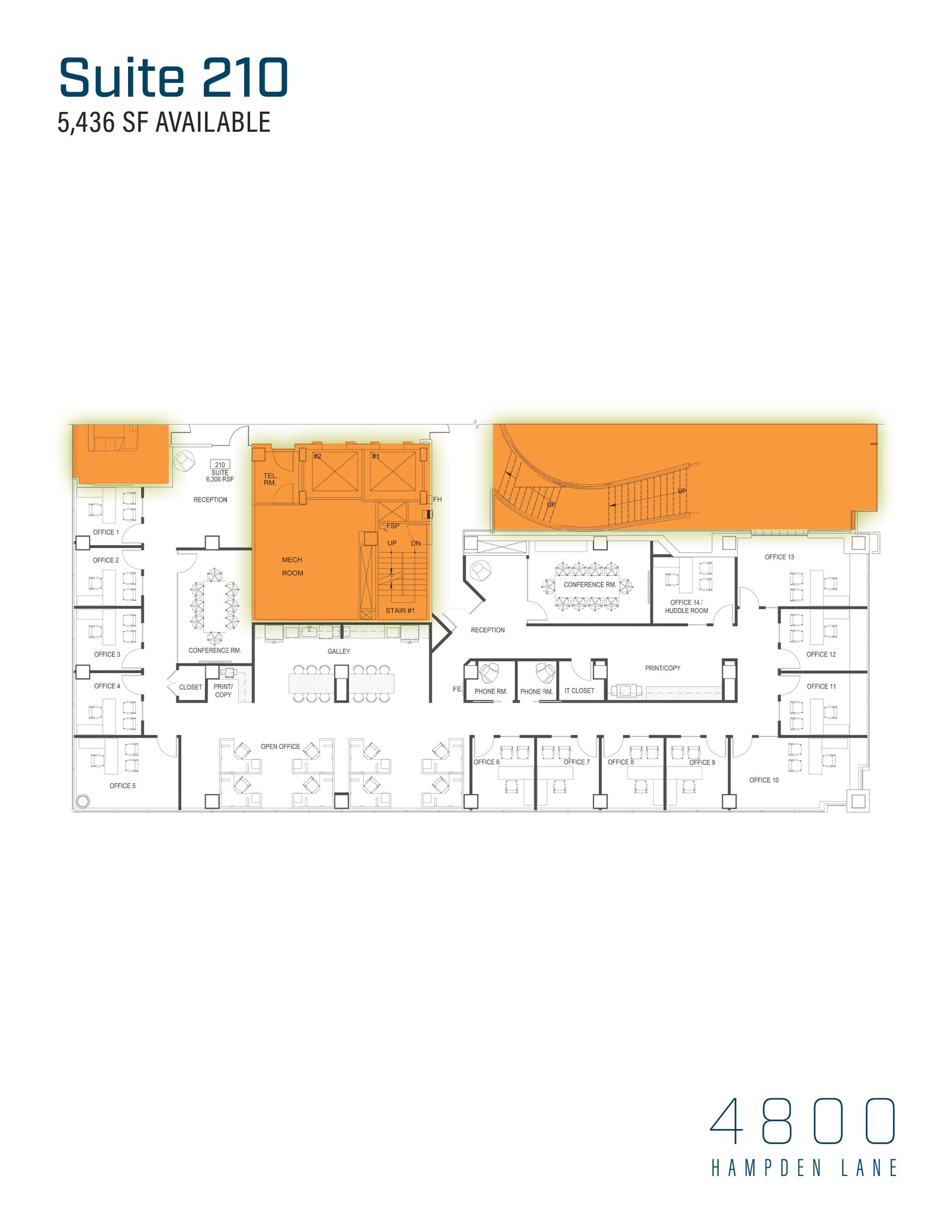 4800 Hampden Ln, Bethesda, MD à louer Plan d’étage- Image 1 de 1