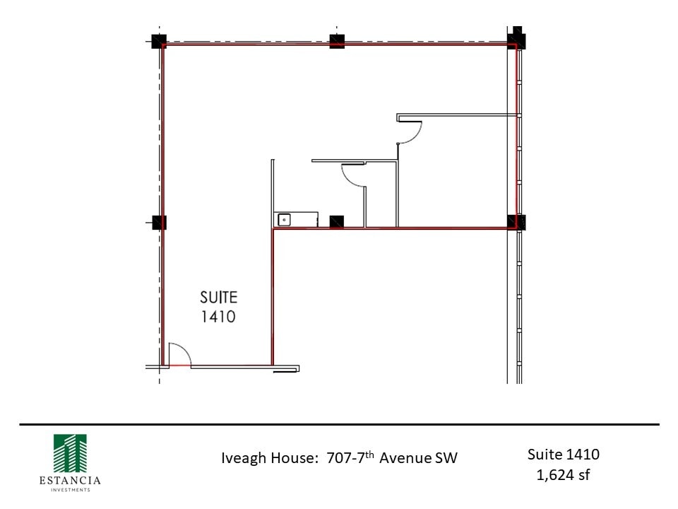 707 7th Ave SW, Calgary, AB à louer Plan d’étage- Image 1 de 5