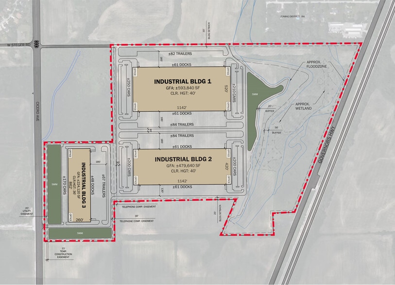 23500 S Governors Hwy, University Park, IL à vendre - Plan de site - Image 2 de 4