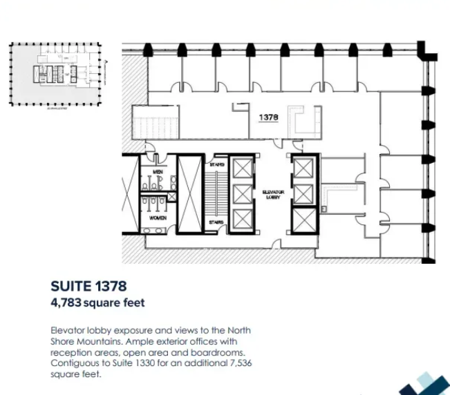 200 Granville St, Vancouver, BC à louer Plan d’étage- Image 1 de 1