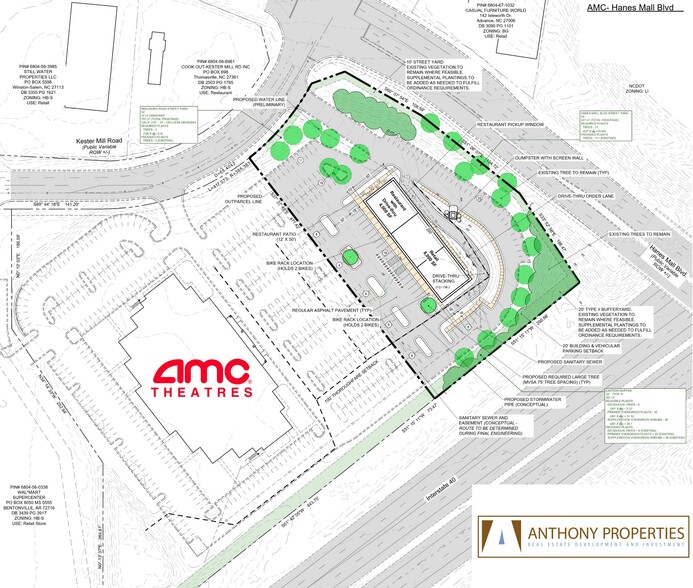 1499 Hanes Mall Blvd, Winston-Salem, NC à louer - Plan de site - Image 1 de 2