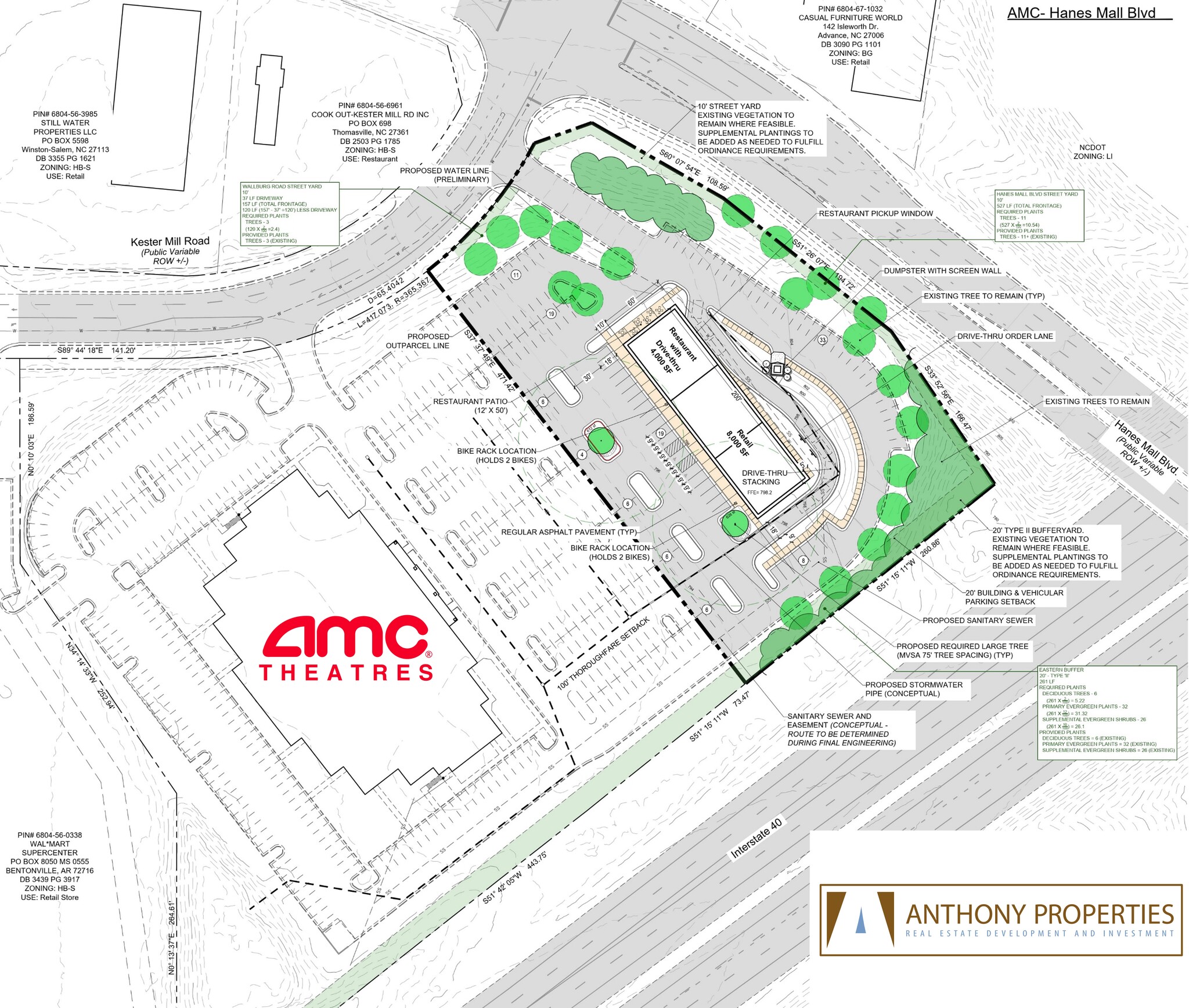 1499 Hanes Mall Blvd, Winston-Salem, NC à louer Plan de site- Image 1 de 3