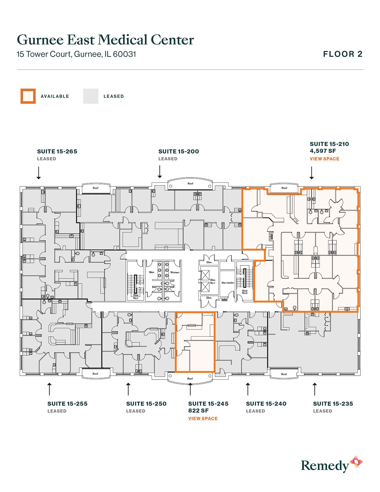 3 S Greenleaf Ave, Gurnee, IL à louer Plan d’étage- Image 1 de 1