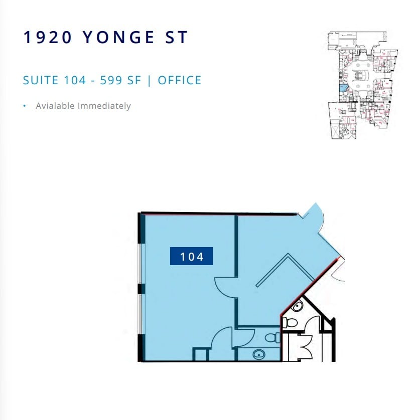 1910-1920 Yonge St, Toronto, ON for lease Floor Plan- Image 1 of 1