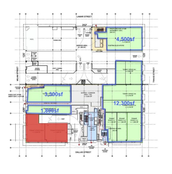 811 Dallas St, Houston, TX à louer - Plan de site - Image 1 de 5