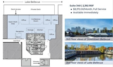 40 Lake Bellevue Dr, Bellevue, WA à louer Plan d’étage- Image 1 de 4