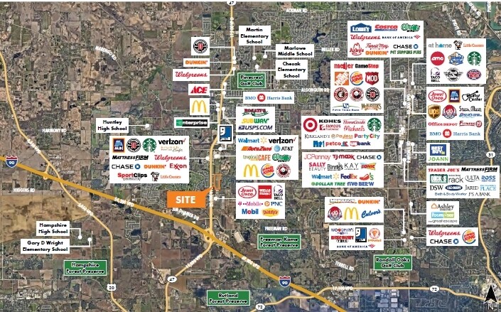 SEC Route 47 & Powers Rd, Huntley, IL for sale - Aerial - Image 2 of 2