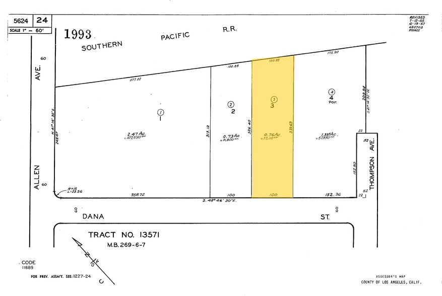 1819 Dana St, Glendale, CA à louer - Plan cadastral - Image 2 de 7