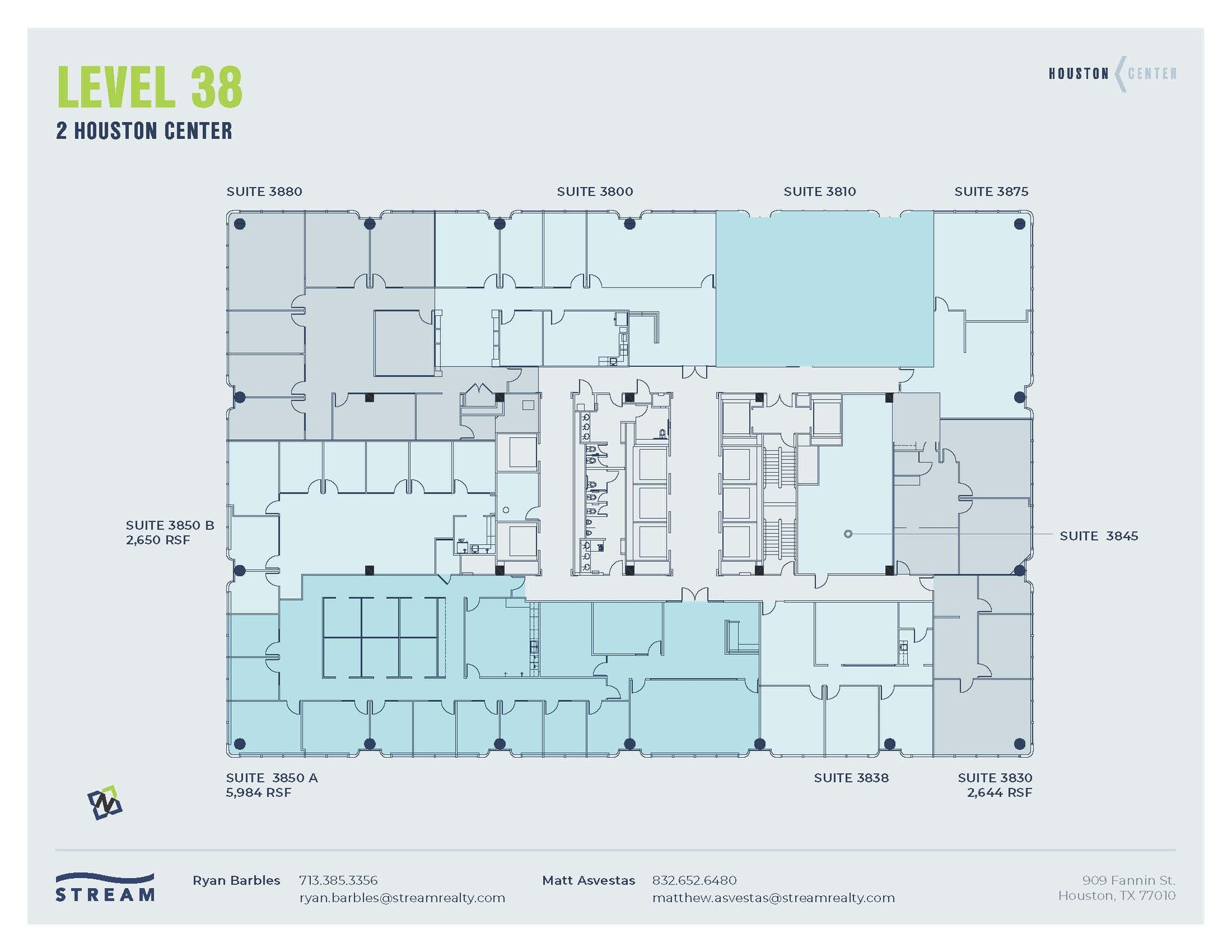 909 Fannin St, Houston, TX for lease Floor Plan- Image 1 of 1
