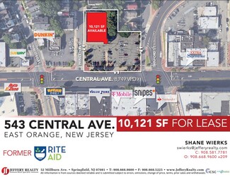 Plus de détails pour 543 Central Ave, East Orange, NJ - Local commercial à louer