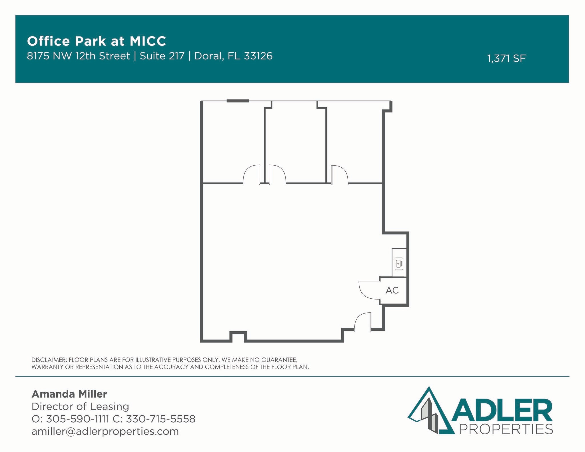 1200 NW 78th Ave, Doral, FL à louer Plan d’étage- Image 1 de 1