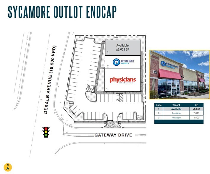2496 Dekalb Ave, Sycamore, IL à louer - Plan d’étage - Image 2 de 2