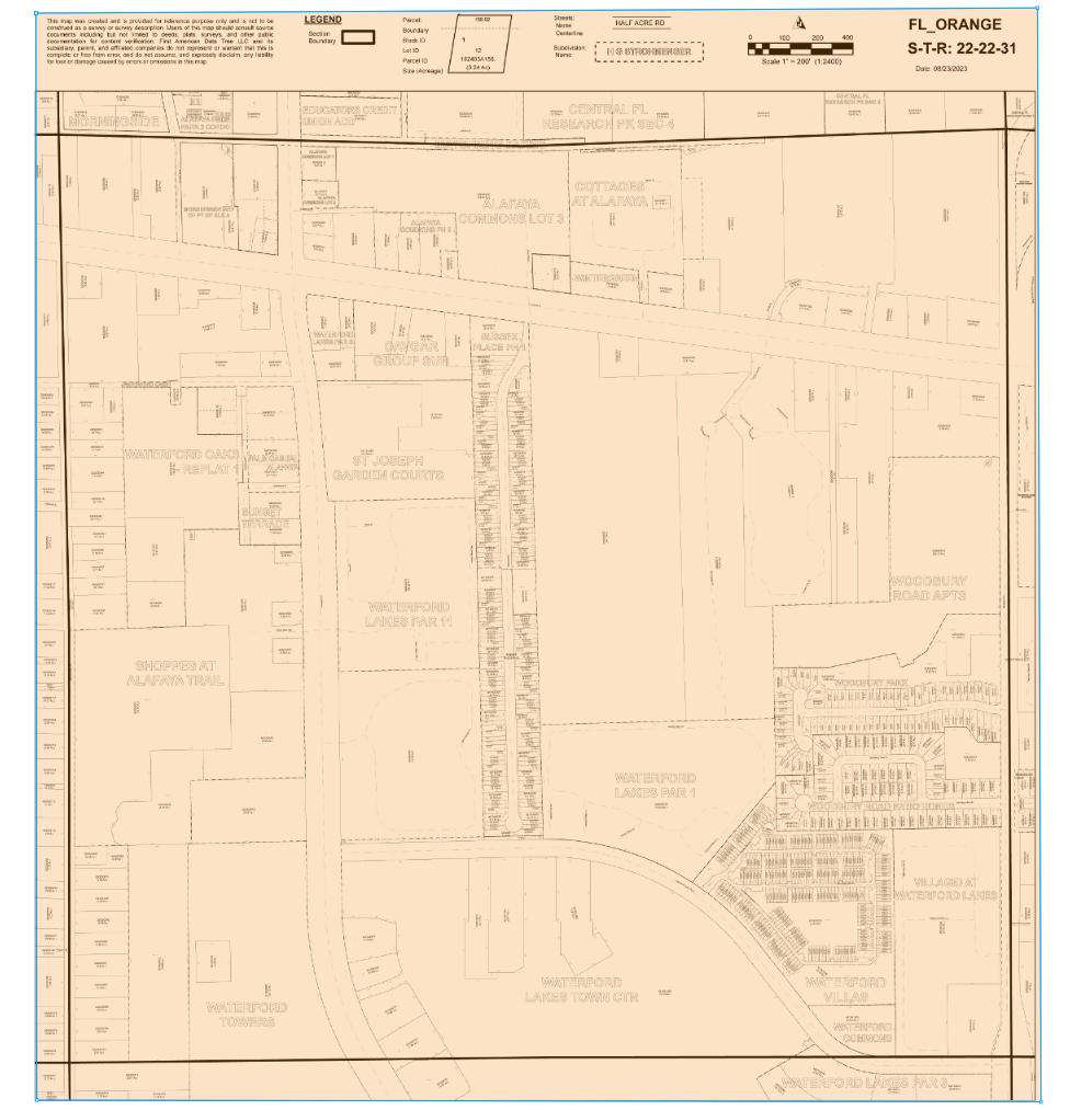 11602 Iroquois Trl, Orlando, FL à vendre Plan cadastral- Image 1 de 2
