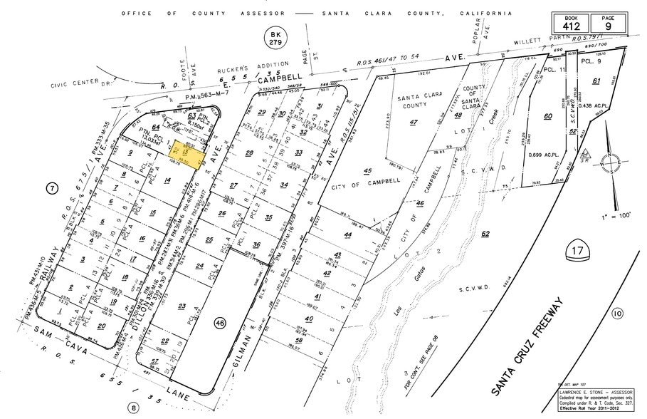 35 Dillon Ave, Campbell, CA for sale - Plat Map - Image 2 of 5