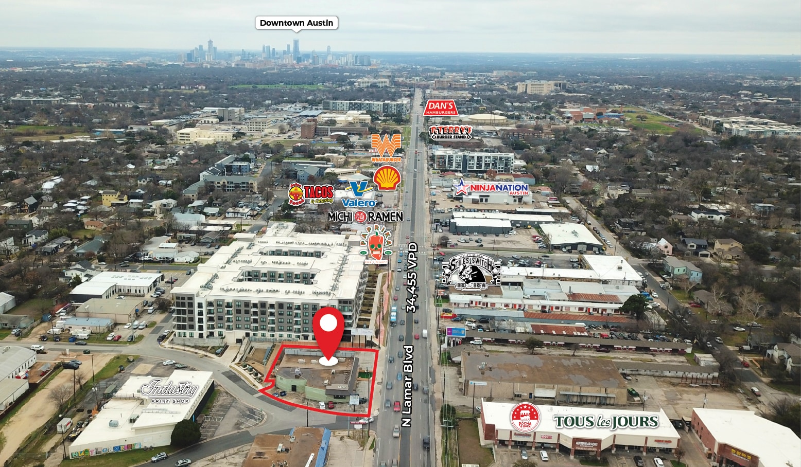 6719 N Lamar Blvd, Austin, TX for sale Aerial- Image 1 of 13