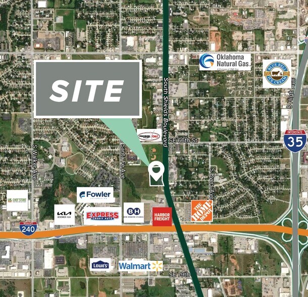 SE 69th St & S Shields Blvd, Oklahoma City, OK à vendre - Aérien - Image 2 de 2