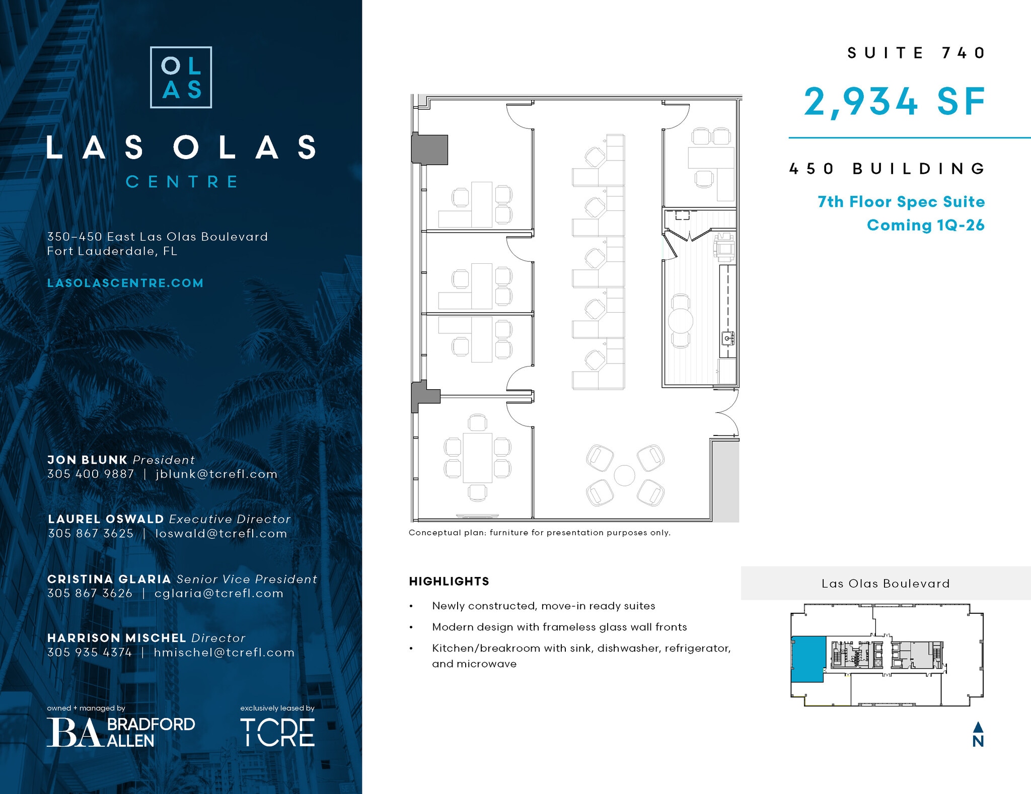 450 E Las Olas Blvd, Fort Lauderdale, FL à louer Plan d’étage- Image 1 de 2