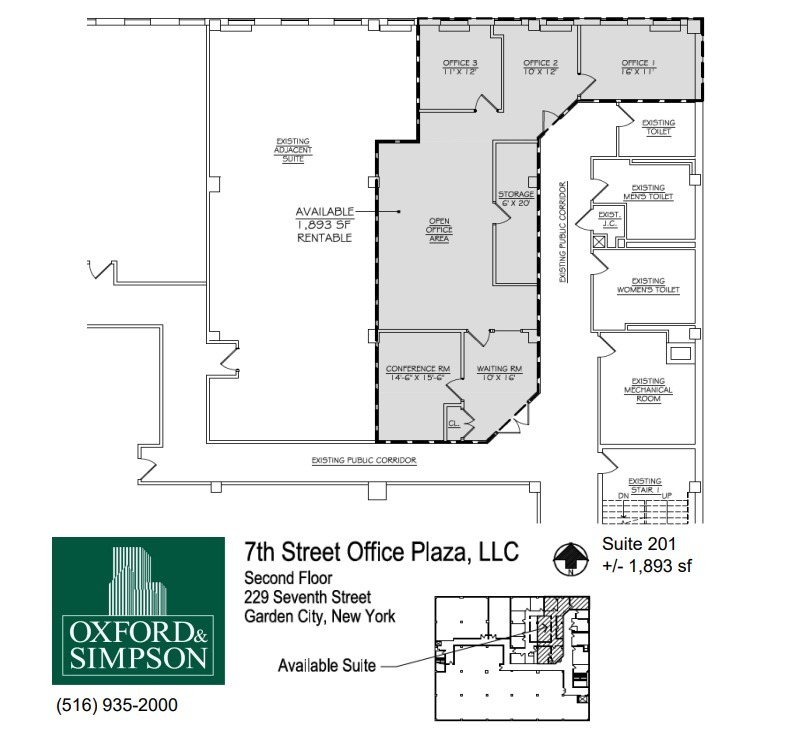 229 7th St, Garden City, NY à louer Plan d  tage- Image 1 de 3