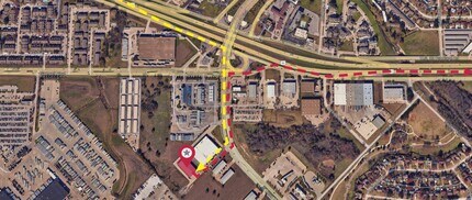2011 S Town East Blvd, Mesquite, TX - AERIAL  map view