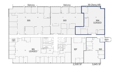 99 Cherry Hill Rd, Parsippany, NJ for lease Floor Plan- Image 2 of 2