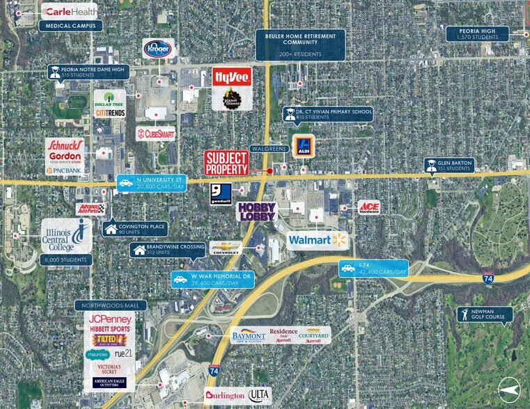 3628 N. University St., Peoria, IL à vendre - Photo du bâtiment - Image 2 de 6
